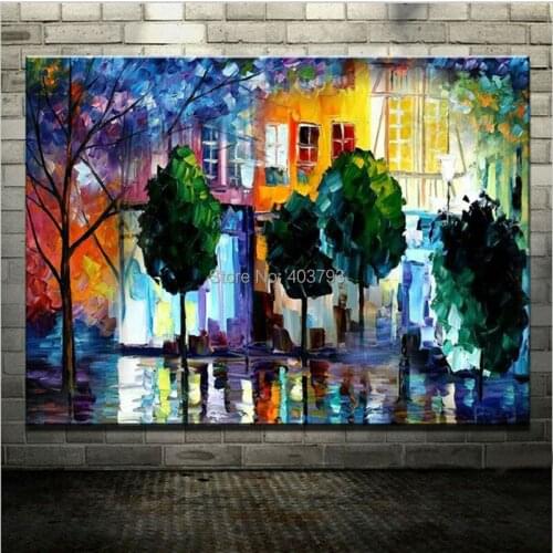 Modern Landscape Hand Painted Oil Painting On Canvas No Frame Wall Pictures Quiet Nights Abstract Knife Art Paintings