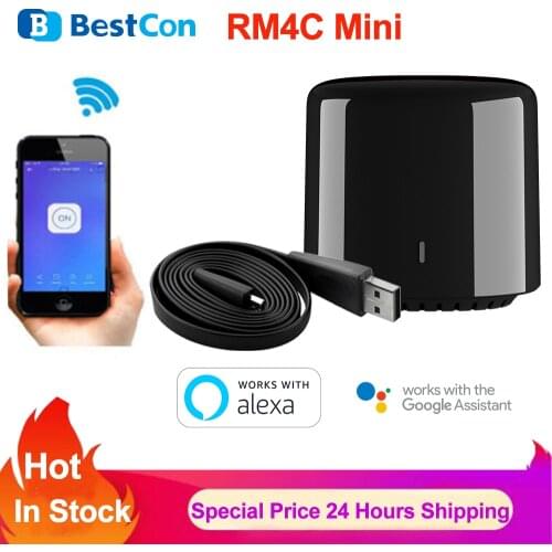 BestCon RM4C Mini Wifi IR Universal Remote Smart Home Automation Controller Via BroadLink App Works with Alexa Google Home IFTTT