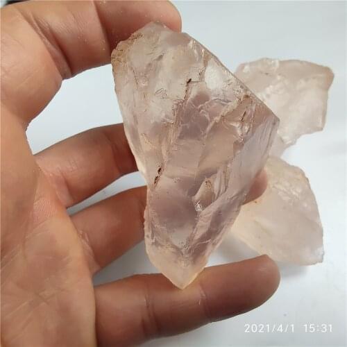 High Quality Pink Crystal Quartz Stone Aquarium Fish Tank Decoration Stone Making Jewelry Carving Rough Stone