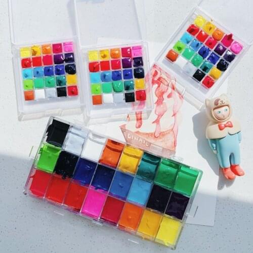 Japan Original Nicker Watercolor Gouache Paint Hayao Miyazaki Opaque Watercolour 36 Colors1ml 2ml Sub Pack