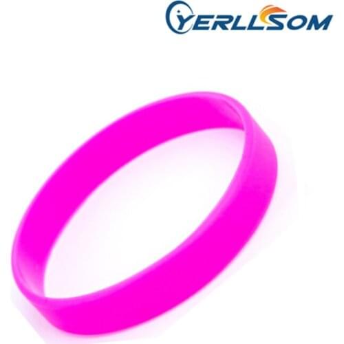 YERLLSOM 100pcs/Lot High Quality Rose Red silicone bracelets wristbands for promotional gifts BK013