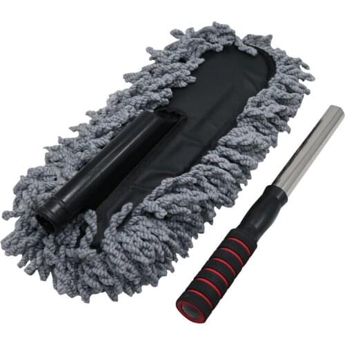 1 Pcs car cleaning dust cleaning car mop telescopic wax brush fiber soft hair car cleaning tool does not hurt the car