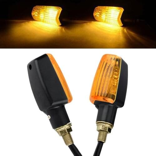 FEEDOPAL 2PCS Amber Motorcycle General Modification Accessories 12V Waterproof Signal Light LED Turn Indicator