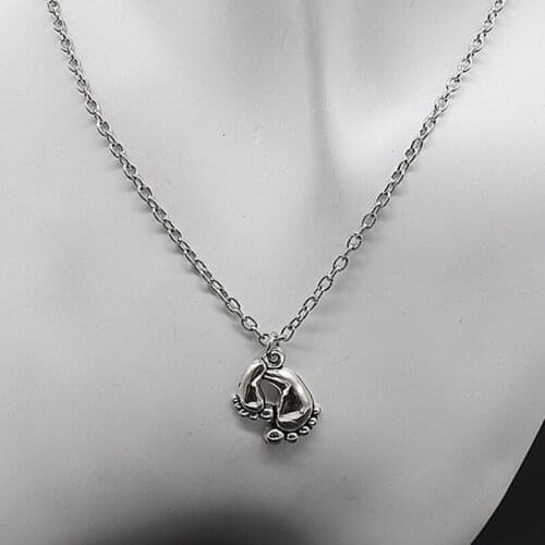 2020 New Fashion Charm Size Foot Pendant Necklace