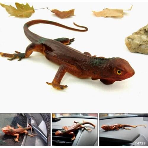 34cm Trick toy Practical Jokes Toys Simulation Lizards Fool Day Prank Toys Mischievous Small Animals Rubber LizardsColor