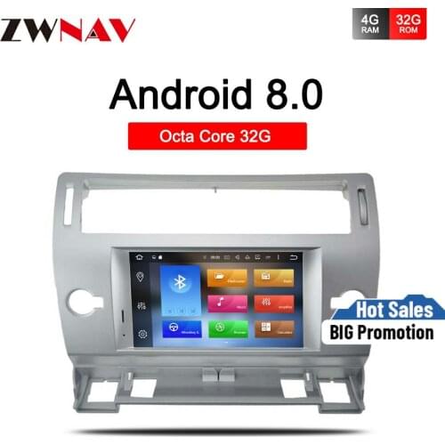 4+32G Android 9.0 Car GPS dvd stereo for Citroen C4 Quatre Triumph 2004-2012 car Radio FM RDS DVD Audio vedio BT WiFi navigation