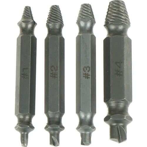 4 PCS/Set out easy to Remove Screw broken Speedout Set Screw Extractor Set drill