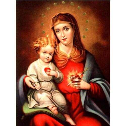 5d Diamond Painting New Arrivals Virgin Mary Diamond Embroidery Sale Christ Religion Kids Rhinestones Mosaic Decor
