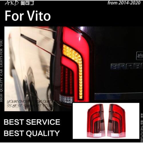 AKD Car Styling Tail Lamp for Vito Tail Lights 2014-2020 V260 LED Tail Light DRL Dynamic Signal Brake Reverse auto Accessories