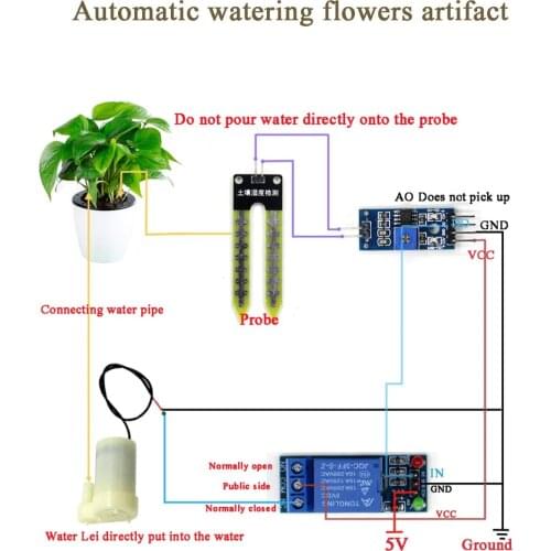 Automatic watering water pump Automatic irrigation module DIY set Soil moisture detection automatic watering Pumping