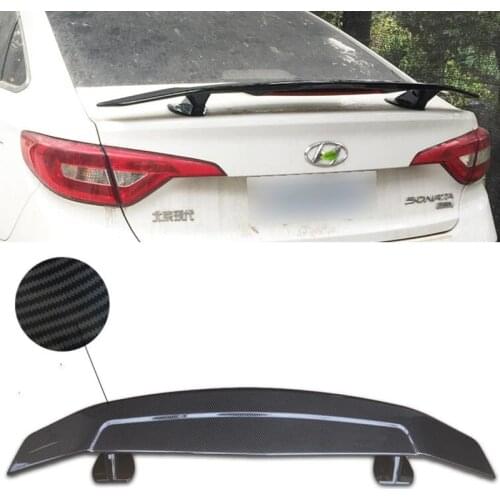 CEYUSOT For NEW Hyundai Sonata GT Universal Spoiler Accessories ABS Plastic Car Trunk Decoration Rear Lip Black Tail WING 2000