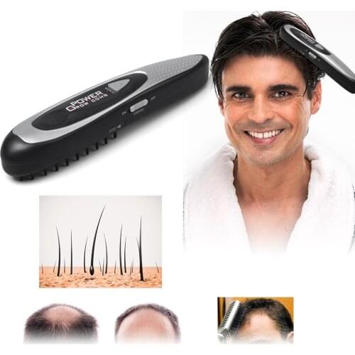 Electric LED Laser Hair Growth Comb Hair Brush Laser Hair Loss Stop Regrow Therapy Comb Ozone Infrared Scalp Massager Comb