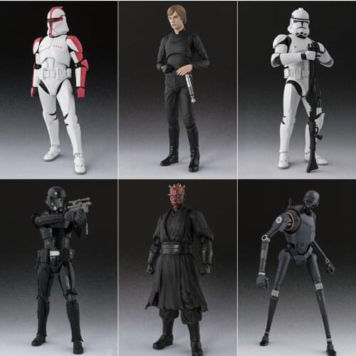 15cm SHF Star Wars series Figma luke Skywalker Action figure Anakin Jedi Knight Black Movable Modle figurine doll toy for youth