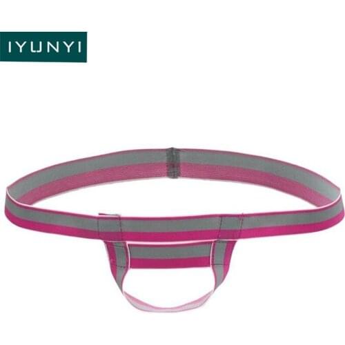 IYUNYI Sexy Cuecas Men Underwear Jockstrap Thongs G Strings Briefs Breathable Man Sexy Lingerie Ring Jock Strap G String Thongs