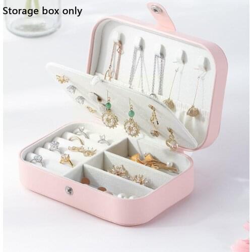 Multifunctional Jewelry Storage Box Simple Girl Style Earrings Earrings Box Plate Wholesale Pu Rings Jewelry Leather Neckla B2O9