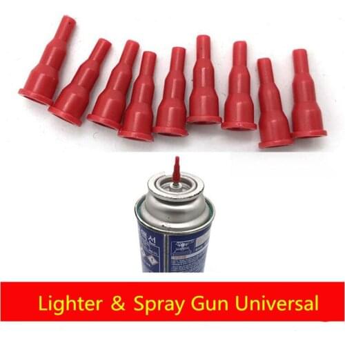 Reusable Plastic Butane Nozzle Adapter Convert Cassette Tank Into Inflatable Tank Lighter Spray Gun Universal Gas Refill Head