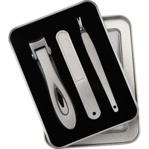 NOQ 3Pcs Sets Stainless Steel Nail Scissors Toes Dead Skin Remover Nail File Nail Clipper Manicure Pedicure Nail Art Salon Tools