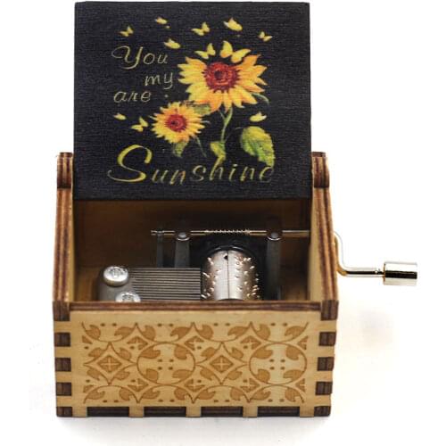 New product hand-cranked music box "You are my sunshine", Christmas gifts, birthday gifts