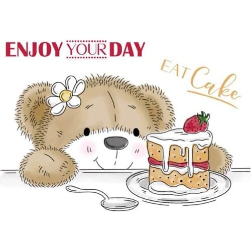 Enjoy your day 3x4 inch Clear Stamps For DIY Scrapbooking Photo HandCraft Paper Cards Transparent Stempels Silicone Seal New