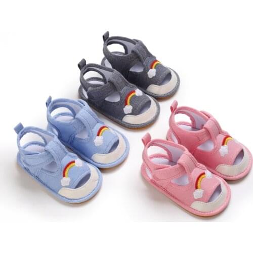 2021 Baby Girls Sandals Shoes Cute Summer Soft Sole Flat Princess Shoes Infant Non-Slip First Walkers