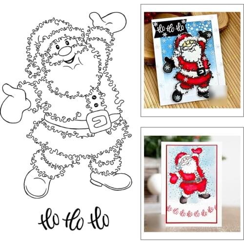 2021 New Christmas Santa Claus Hat Scarf Pattern Clear Stamps For Making Paper Greeting Card Scrapbooking No Metal Cutting Dies
