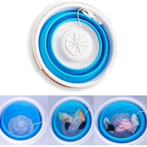 Folding Washing Machine USB Ultrasonic Turbo Mini Washing Machine Mini Socks And Panties Cleaning Artifact