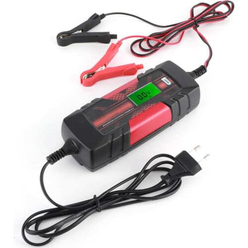 Smart Battery Charger Electronic Maintenance Auto Motorcycle 6-12V IP65 Waterproof EU Plug 110-240V