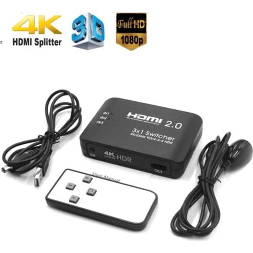 USB 4K high-definition switcher compatible adapter suitable for high-definition switcher 3 in 1 out switch splitter support 4K