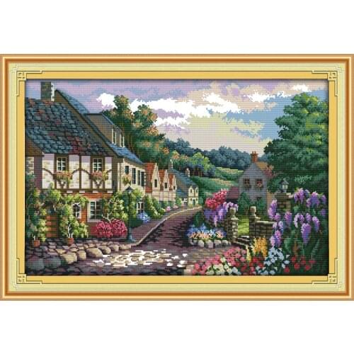 Everlasting Love The Mediterranean Scenery (2) Chinese Cross Stitch Kits Ecological Cotton Stamped 11CT Christmas New Promotion