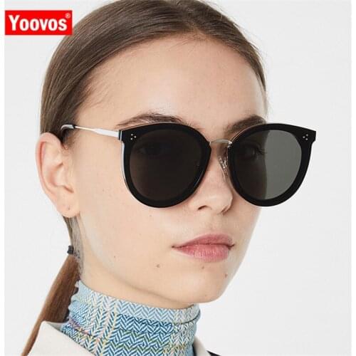 Yoovos 2021 Vintage Cat Eye Sunglasses Women Candy Color Eyeglasses Outdoor Shopping Ocean Lens Fashion Oculos De Sol UV400