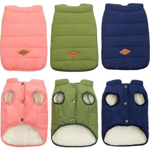 Pet Dog Vest Jacket Clothing Autumn Winter Windproof Dog Clothes Warm Coat for Small Large Dogs French Bulldog Puppy Pet Outfits