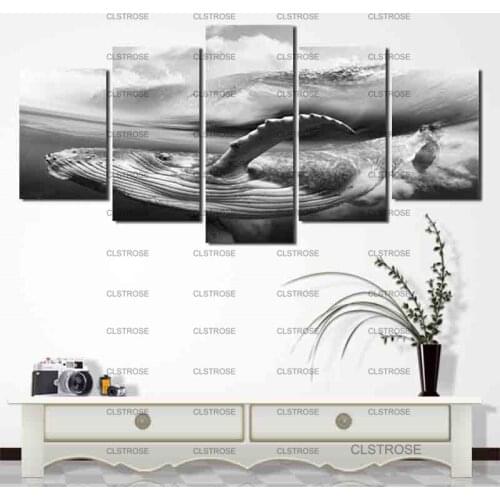 Undersea Animal Big Fish Poster Decoration Zoo Home Bedroom Living Room Irregular Hd Decoration Frameless Style