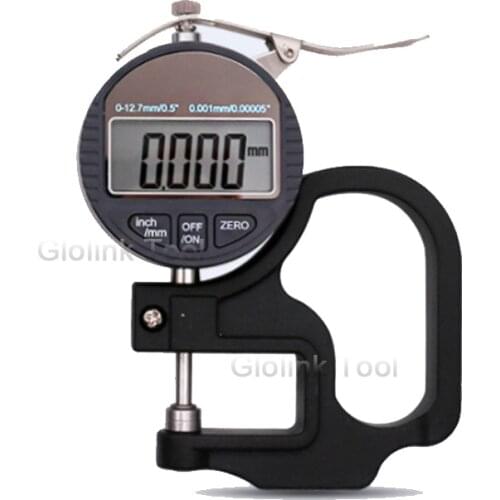 0-12.7mm Digital Micron Thickness Gauge Tester Meter Micrometer Caliper Gauge Measuring Tools 0.001mm