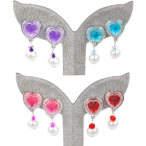 1 Pair Nice Crystal Jewelry Baby Girl Earrings Ear Clip no Piercing Earrings Imitation Pearl Earrings Girls Children Jewelry