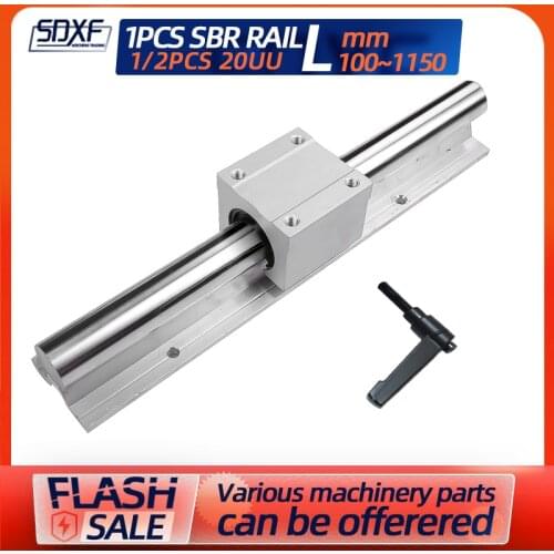 1pcs linear rail SBR20 linear guide 1000mm 20mm Linear rails SBR20UU Ball Bearing Block CNC Router