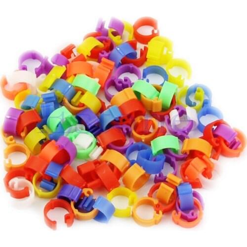 100Pcs Chicken Hen Pigeon Leg Poultry Dove Bird Chicks Duck Parrot Clip Rings Band C42