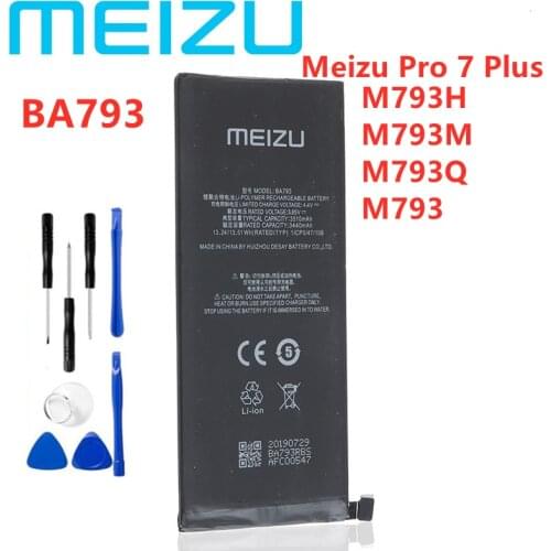 NEW Original Meizu Pro 7 Plus Battery M793H/M793M/M793Q M793 Series BA793 Batteries 3510mAh + Gift Tools
