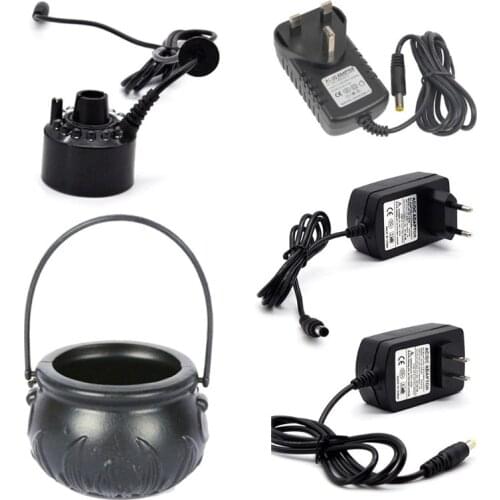 US/EU/UK Plug Halloween Witch Jar Mist Maker DIY Landscape Fog Jar Decor Props