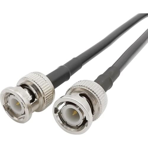 Double BNC Type Plug RG58 Cable Crimp Connector BNC Male to BNC Male Plug RG58 RF Coaxial Extension Pigtail Wire RG-58 Cord