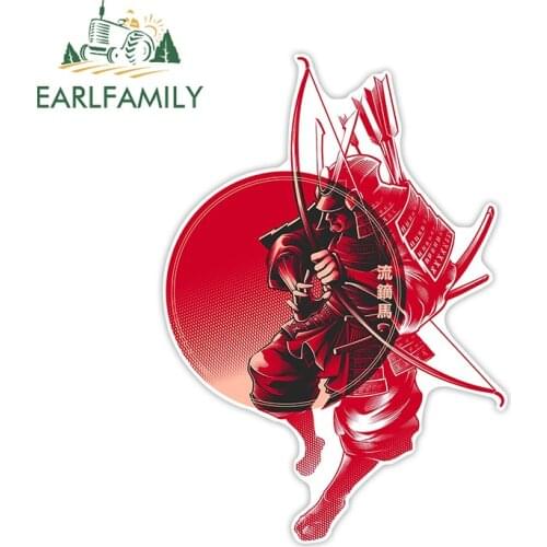 EARLFAMILY 13cm x 9.2cm Cool Archer Samurai Car Stickers Graphics Car Decals JDM ATV Motorcycle Vinyl Waterproof Car Accessoires