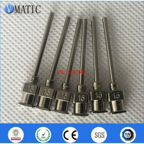 Free Shipping 12Pcs 1 Inch Tip Length 15G High Precision Stainless Steel Needles