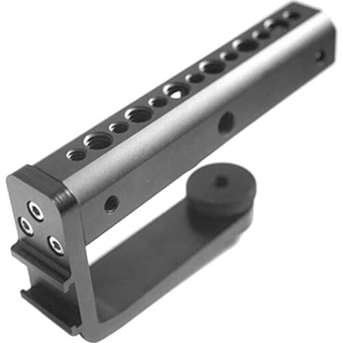 Camera Hot Shoe Top Handle with 1/4Inch 3/8Inch Thread Universal Video Stabilizer