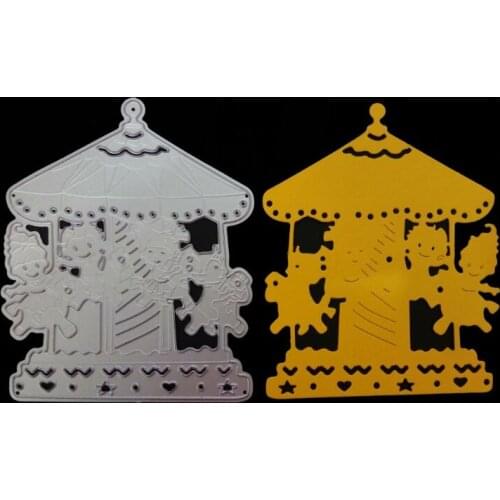 Carousel Amusement Park Horse Metal Cutting Dies Stencils for DIY Scrapbooking/photo Album Decorative Embossing DIY Paper Cards