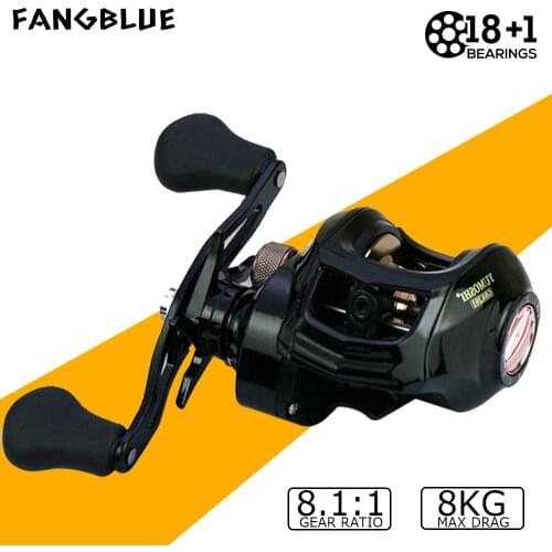 Baitcasting Fishing Reel 8.1:1 Gear Ratio High Speed 18+1BB 8KG Max Drag Magnetic Brake Fishing Wheel Fishing Tackle Accessories
