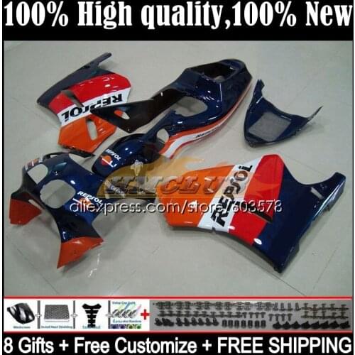 Body For HONDA RVF VFR 400 R RR CC NC35 94 95 96 97 98 36CL.56 VFR400 R V4 VFR400R 1994 1995 1996 1997 1998 Fairing Repsol blue