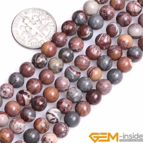 6mm 8mm Round Natural Brown Sonora Jaspers Stone Gem Stone Semi Precious Beads Loose Bead For Jewelry Making 15 Inch Wholesale