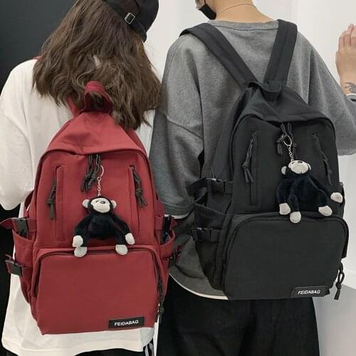 Cool Girl Kawaii Backpack Male Fashion Book School Bag Women Waterproof Nylon Boy Backpack Trendy Student College Men Bag Ladies