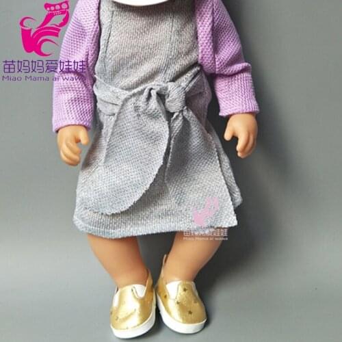 43cm Baby doll dress Waist coat set 18" girl doll dress clothes pants set children girl gift