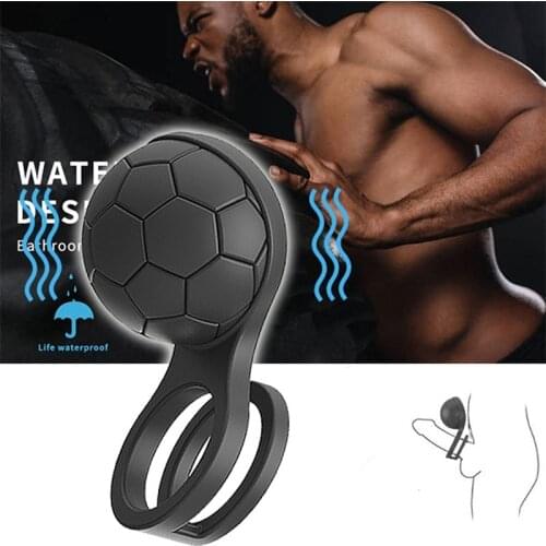 Male Soccer Ball Vibrator Penis Ring Clitoris Stimulator Delay Ejaculation Erotic Sex Toys for Couple Men Adult Product