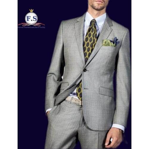 Made to measure super 130s pure wool SOLID 2pc formal occassion mens suits half canvassed
